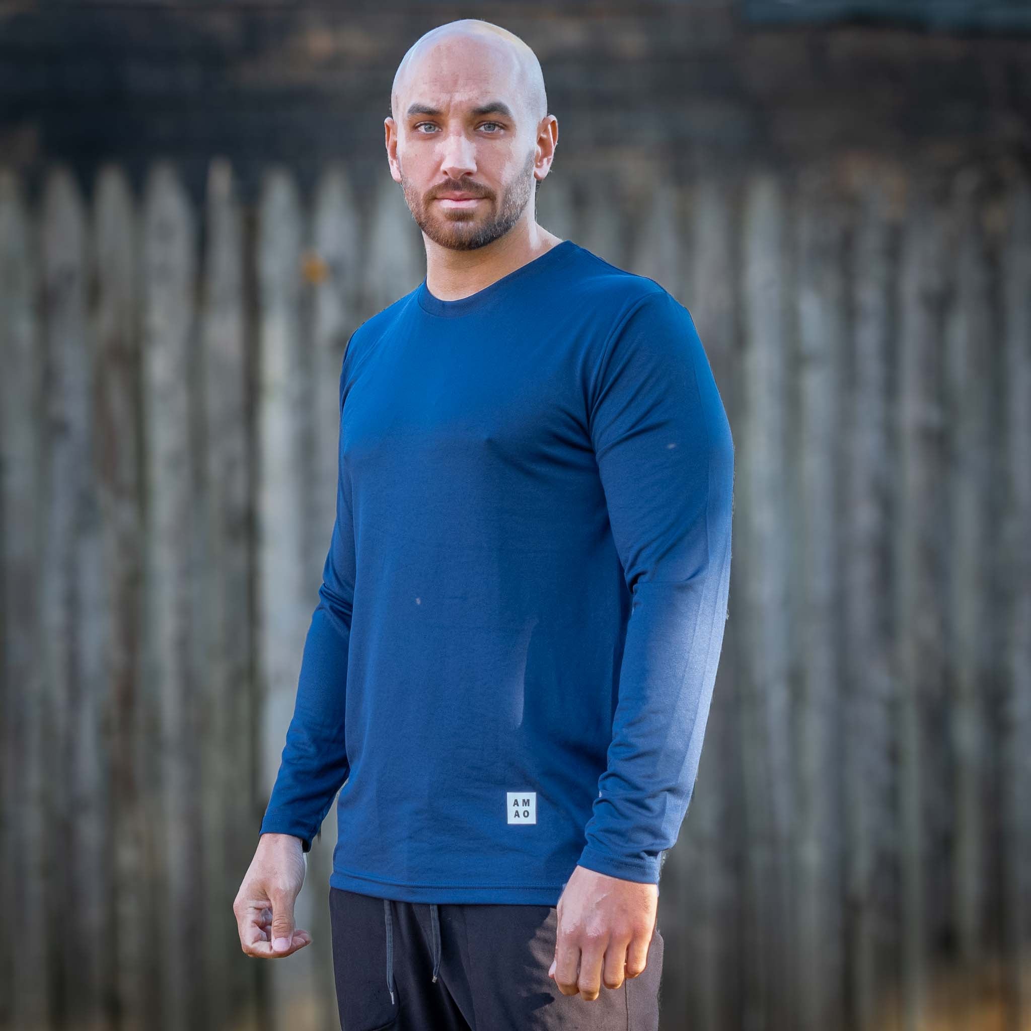 AMAO Performance L/S Crew - Compare at $100.00  (Made to Order - Allow 2-3 weeks for delivery)